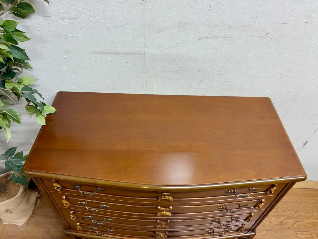 管409☆イタリア製☆アルティナージャ☆アンティーク☆4段チェスト☆マホガニー