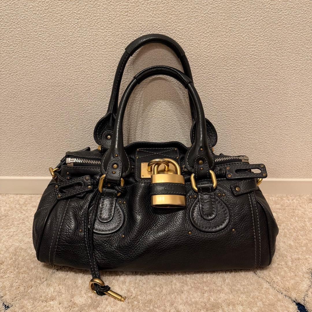 【廃盤・美品】Chloé　クロエ　パディントン　ミィディアム　ブラック　黒　人気