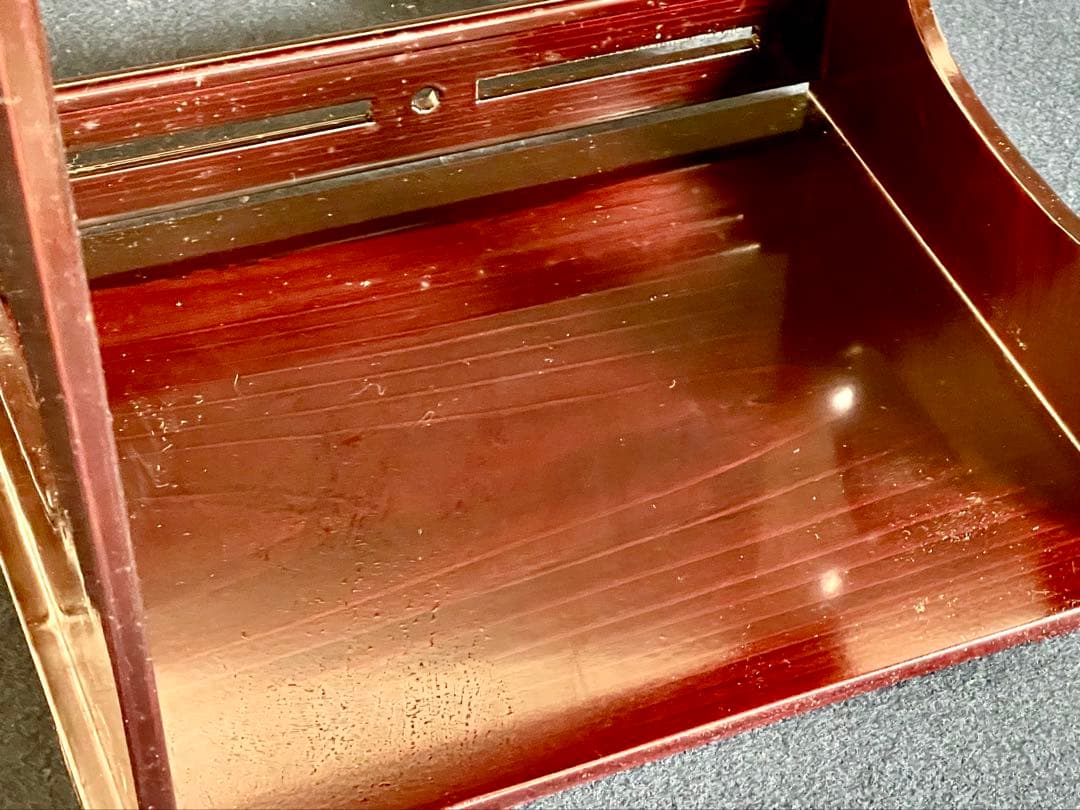 「母」 小堀遠州流 宗忠好 袋棚 十五代 小堀宗通 書付 塗師 秀斎 （20あ）