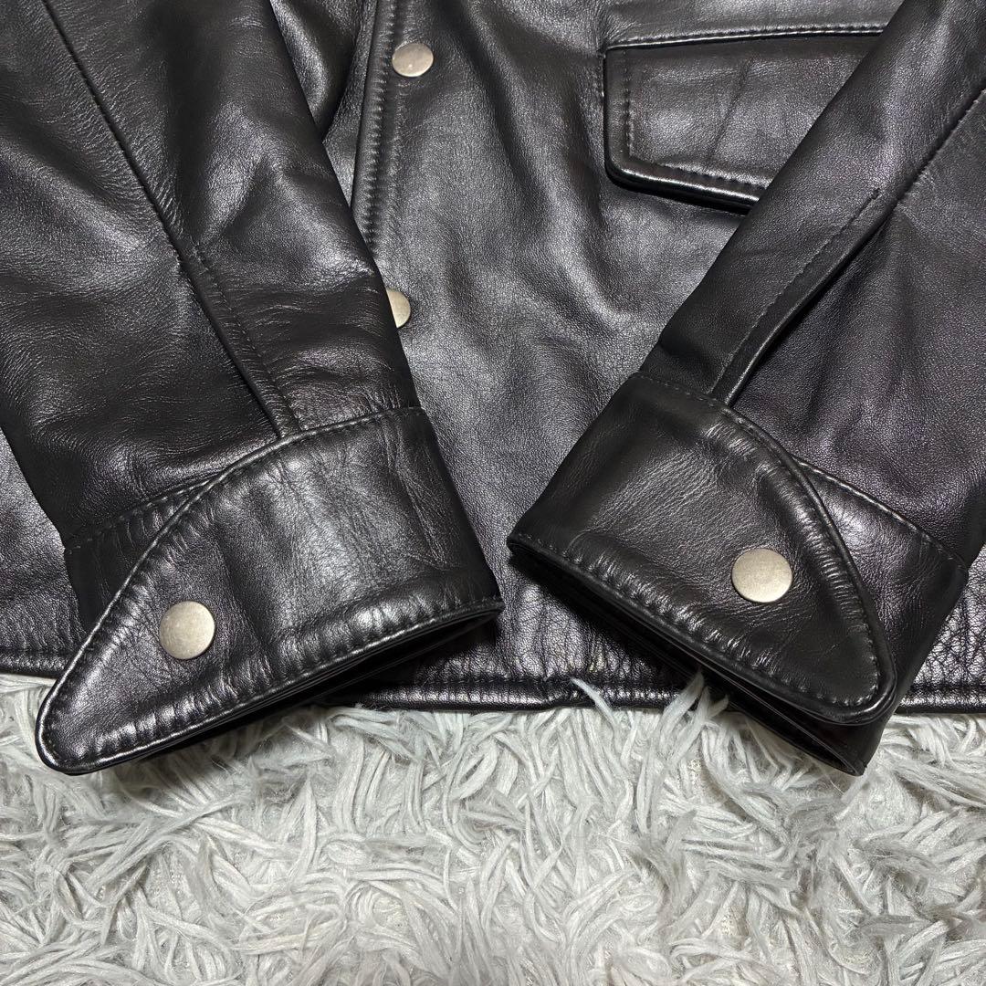 【未使用に近い】SERGIO×Haruf 本革 ライダース〈定価19,800円〉