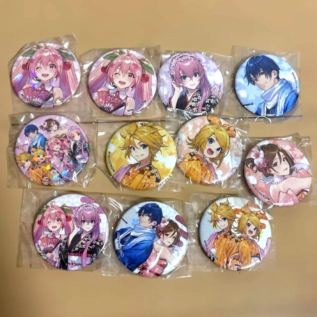 【新品未使用】桜ミク Art by しらび 缶バッジ コンプリートセット
