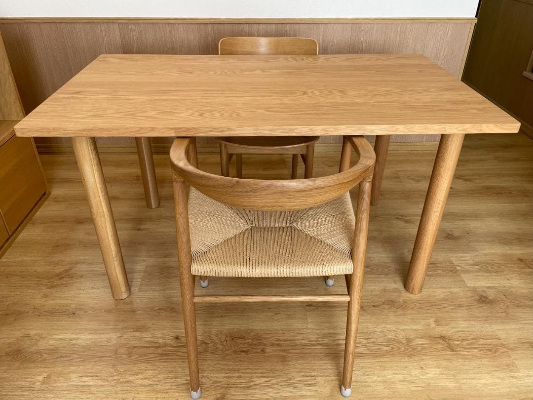 【無印良品】出品4/6迄 木製テーブル 140x80 オーク材 直接受け渡し