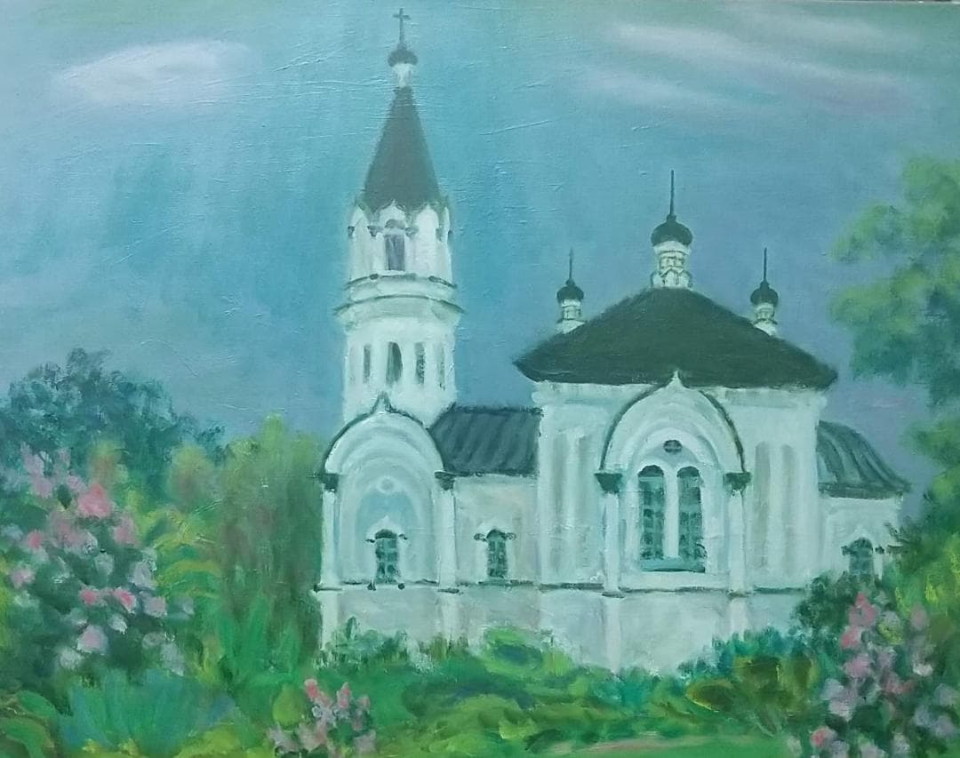 「ハリスト正教会」F10 油絵 絵画
