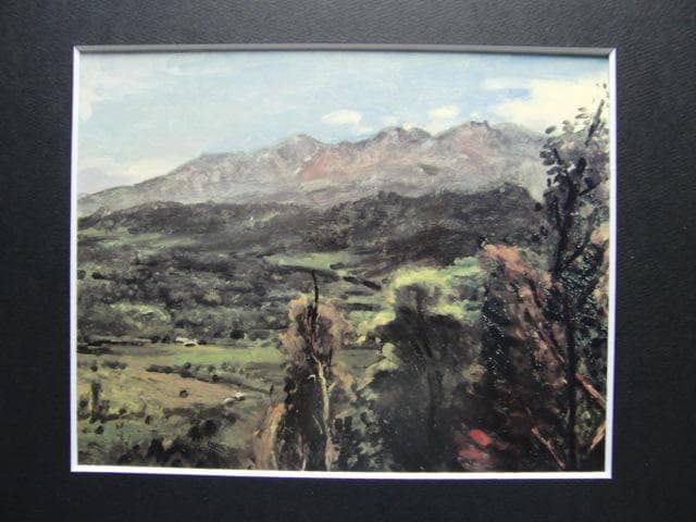 中村研一、【大雪山】、希少な画集より、新品高級額・額装付、状態良好