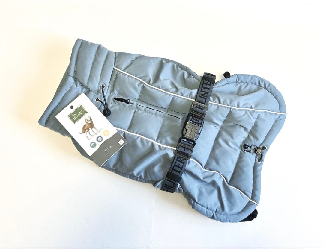 《 美品 》HUNTER 犬 コート パクソン 着丈35 powder blue