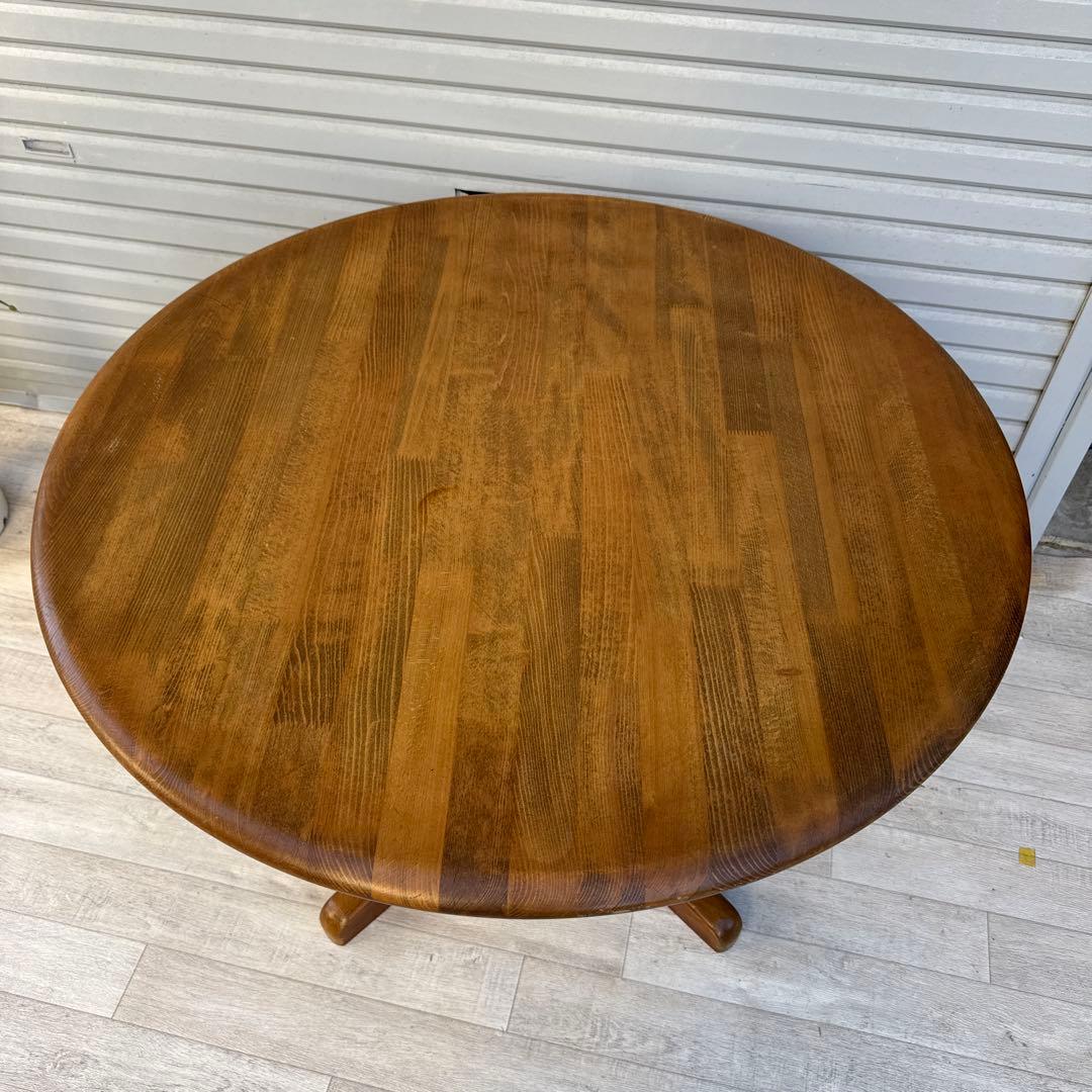 karimoku カフェテーブル　丸テーブル　ヴィンテージ 現状