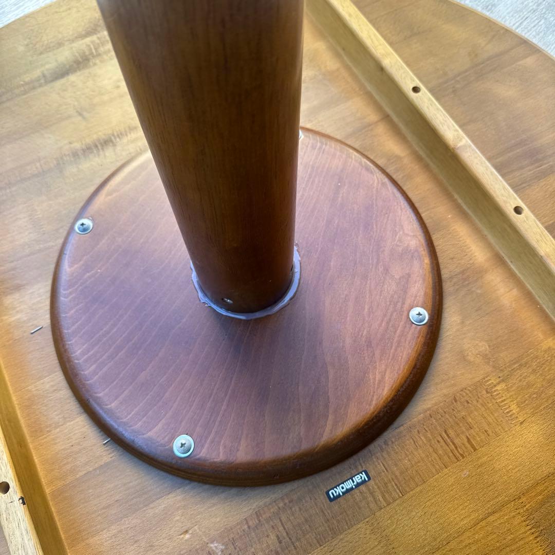 karimoku カフェテーブル　丸テーブル　ヴィンテージ 現状