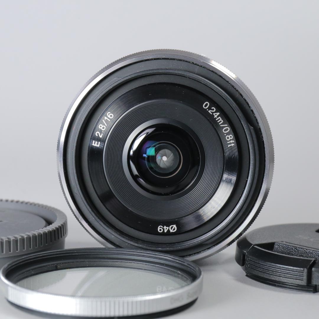 ☆動作確認済☆SONY 16mm F2.8 単焦点　パンケーキ　レンズ #259