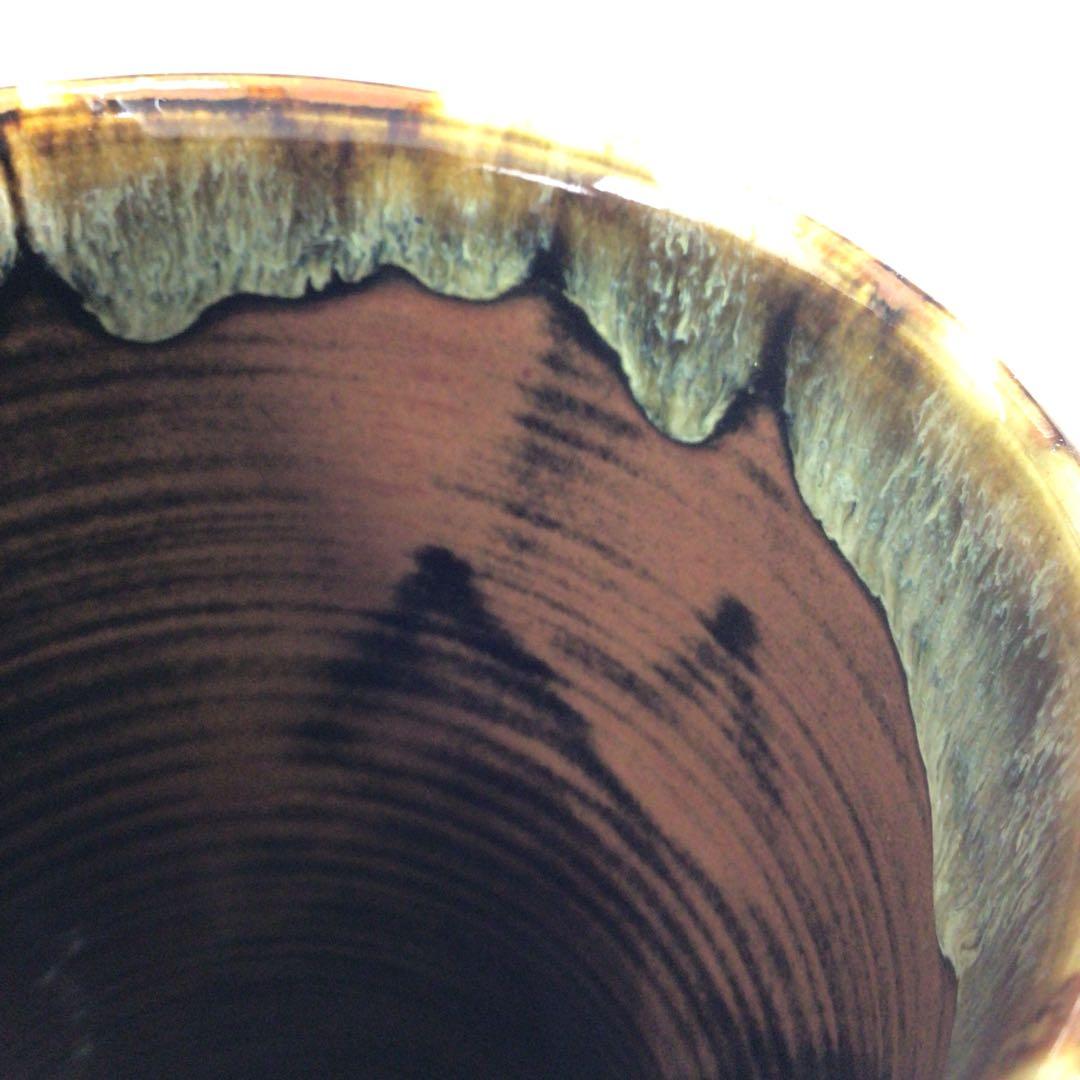 Ｒ２０４　水指　『高取焼』『青柳翠峰造』『細水指』　共箱　茶道具