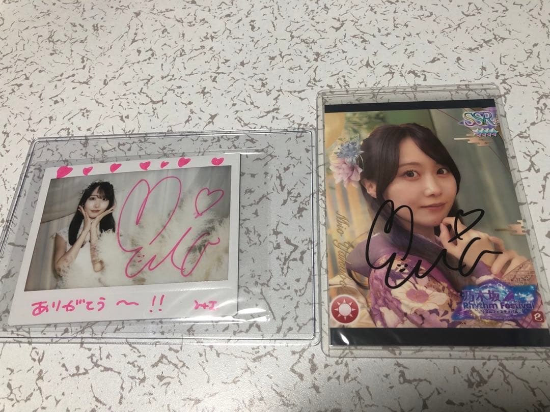 乃木フェス　矢久保美緒　直筆サイン入りチェキ、プリントカードセット