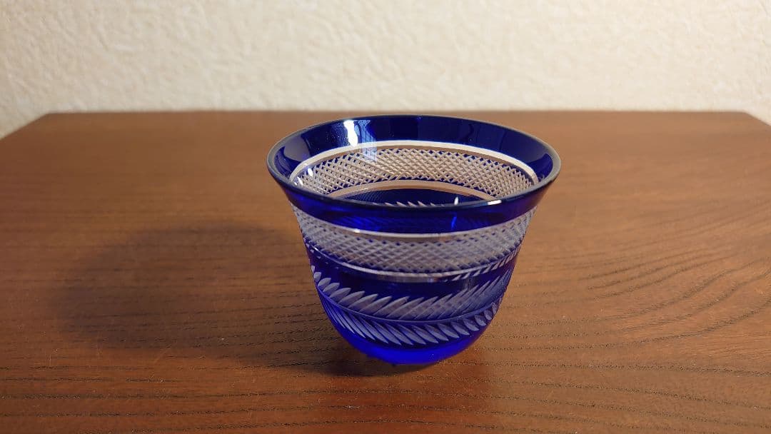 江戸切子 切子 ロックグラス 盃　お猪口　アンティーク切子　１客