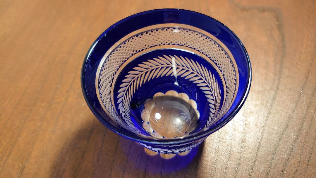 江戸切子 切子 ロックグラス 盃　お猪口　アンティーク切子　１客