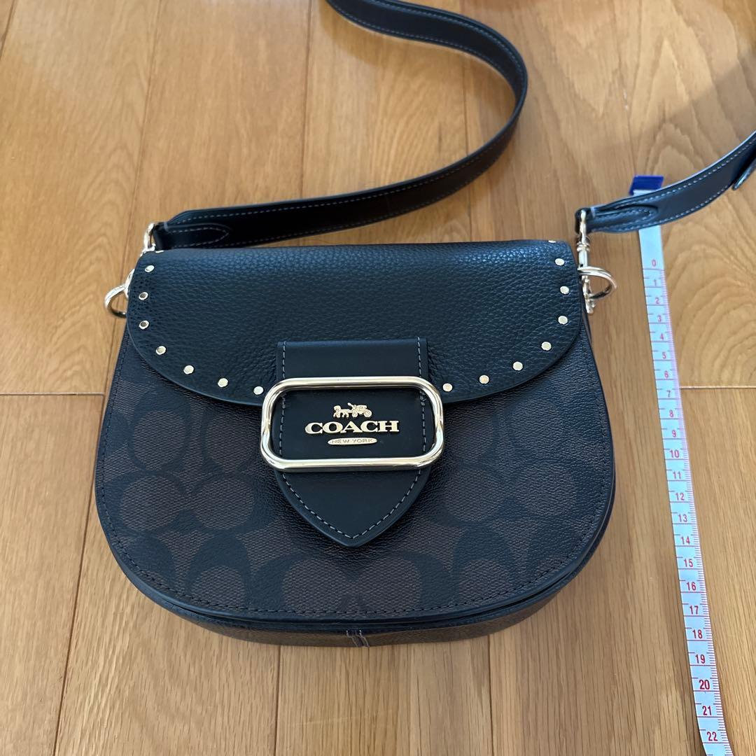 【COACH】 ブラック ショルダーバッグ