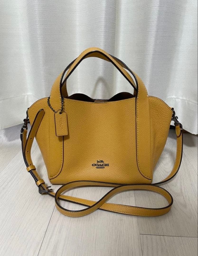 【極美品】COACHコーチ ハドリーホーボー21 ショルダーバッグ イエロー
