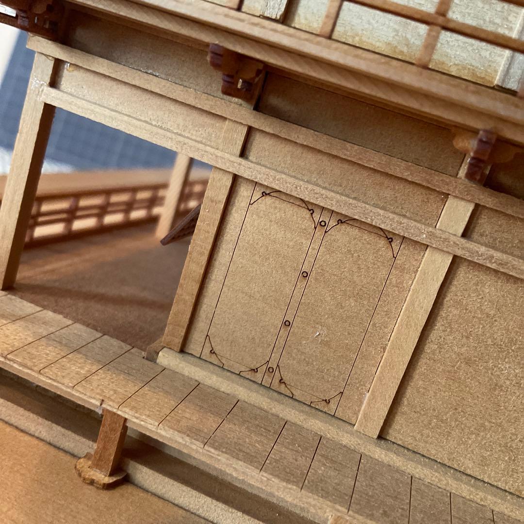 完成品　Woody JOE/ウッディジョー 1/75 金閣　白木作り【組立済み】