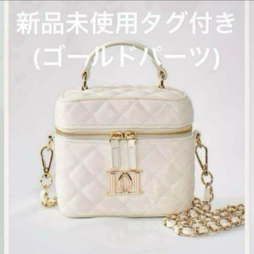 Darich ダーリッチ 【ゴールドパーツ】キルティングスクエアミニバッグWHT