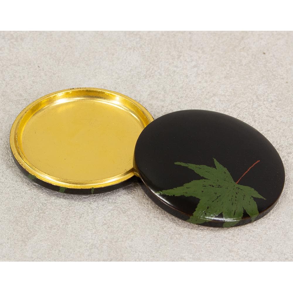 大徳寺 藤井誡堂 花押 書付 楓蒔絵内金 香合 香道具 茶道具 木箱