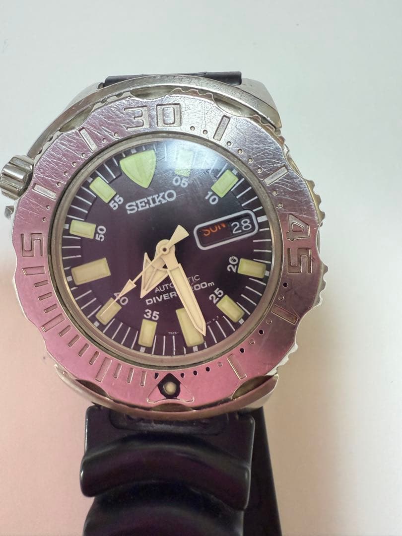 SEIKO ブラックモンスター 7S26-0350 ダイバーズ 200m