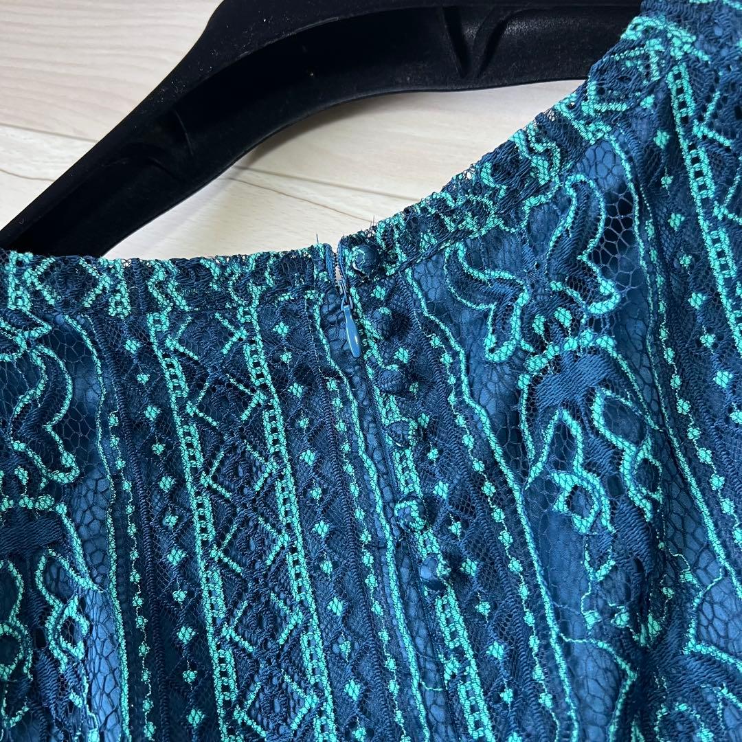 【極美品】大きいサイズ　プールヴー　パーティー　レース刺繍　オケージョンドレス