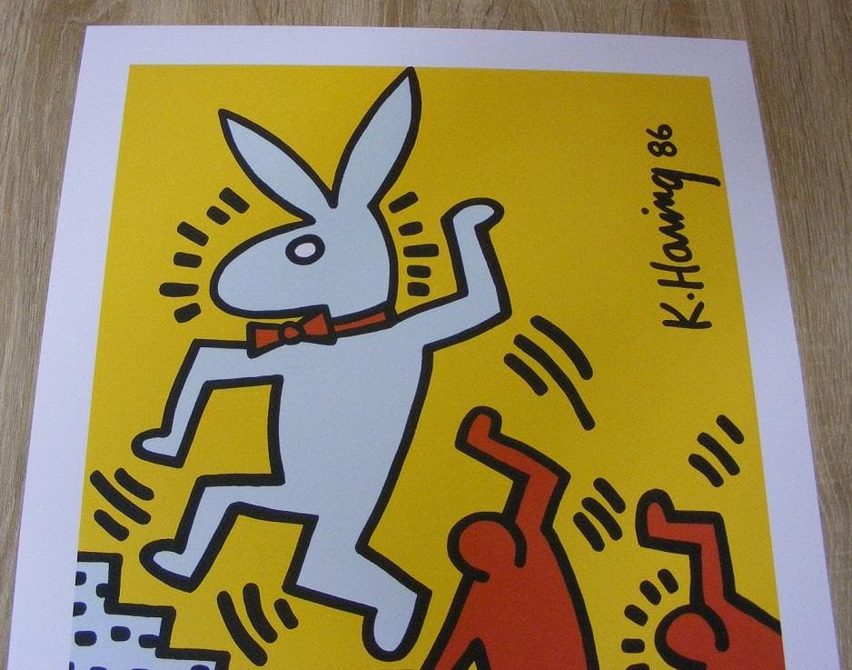 キースヘリング Bunny on the Move 1999年製 ポスター