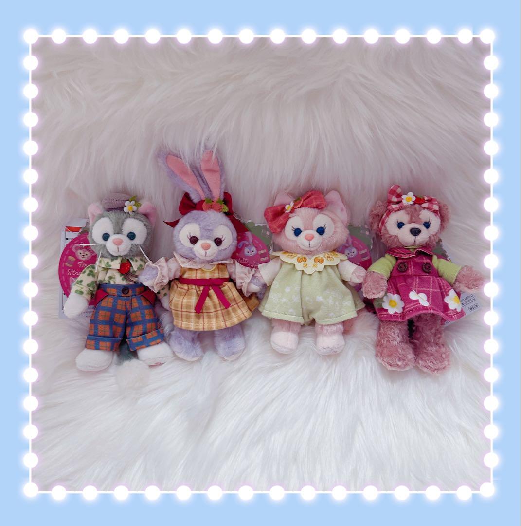 ディズニーシー　ハートフェルトストロベリーギフト ぬいぐるみバッジ 4体セット