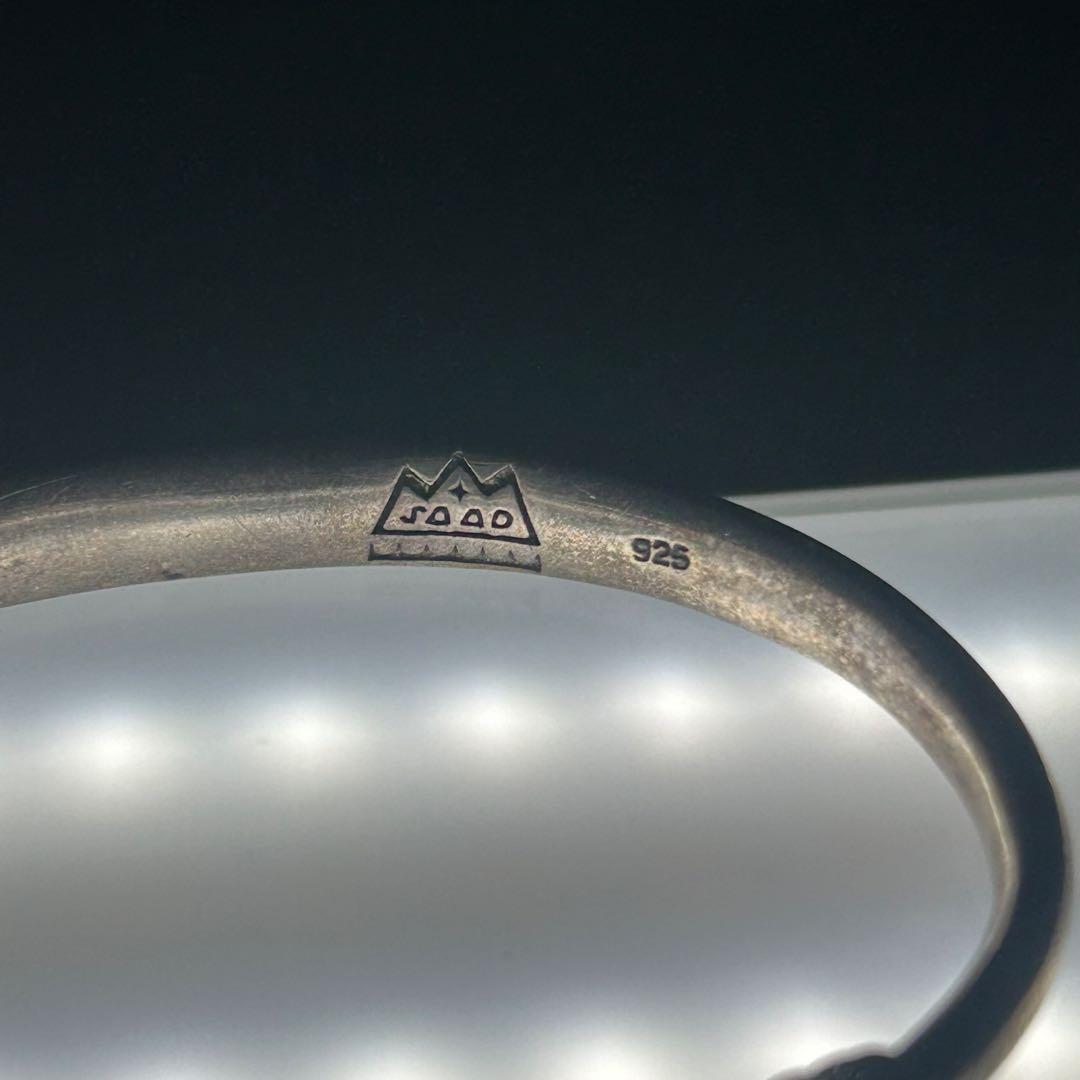 saad バングル シルバー925 唐草　波　ビンテージ　インディアンジュエリー