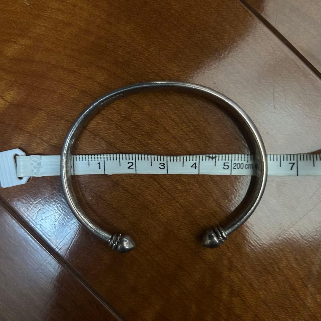 saad バングル シルバー925 唐草　波　ビンテージ　インディアンジュエリー