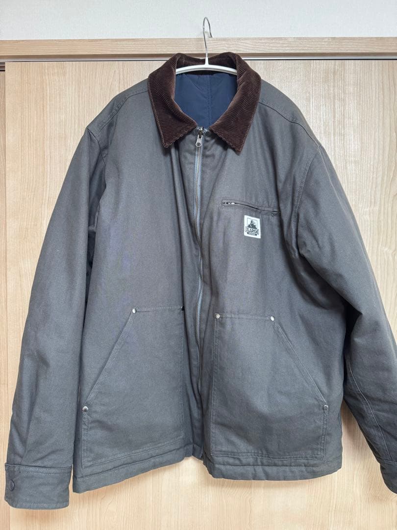 X-LARGE リバーシブルジャケット カーキ ネイビー