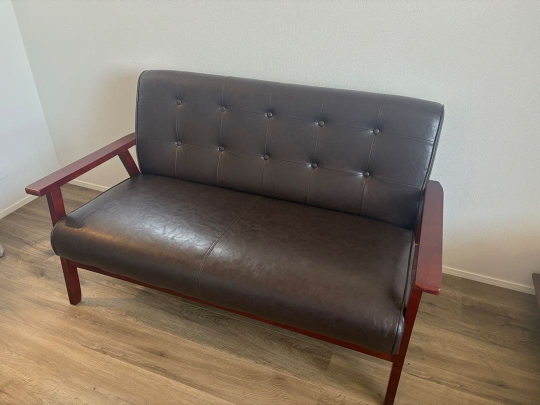 2人掛けソファ ソファー 2Pソファ レザー PVC 人気商品 組立て簡単 高級