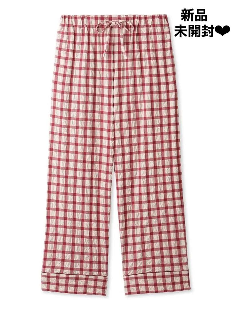 完売レア♡新品未開封♡ジェラートピケ チェックロングパンツ レッド