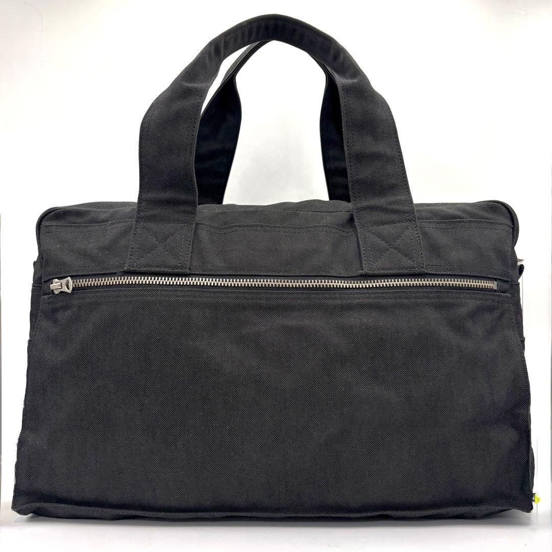 未使用級 ポーター スモーキー 大容量 ボストンバッグ ダブルポケット 黒 出張
