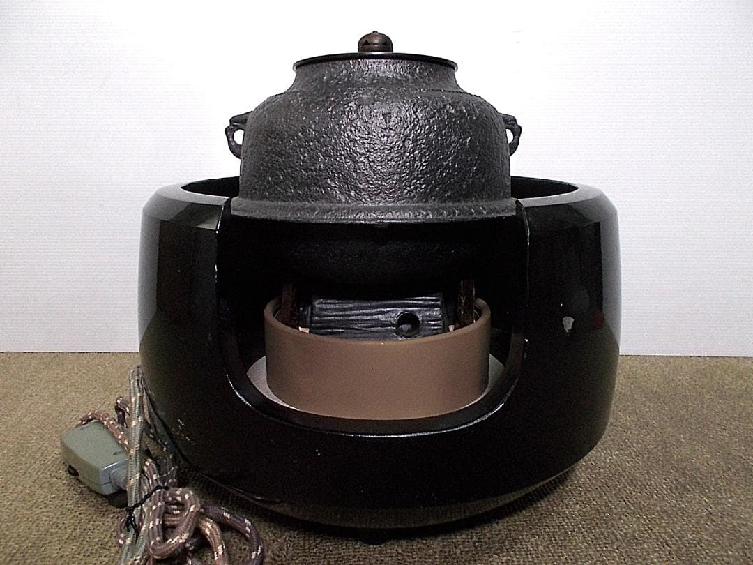 茶道具 茶釜 野々田電熱器 風炉型電熱器 三段切替え式 200/210/410w