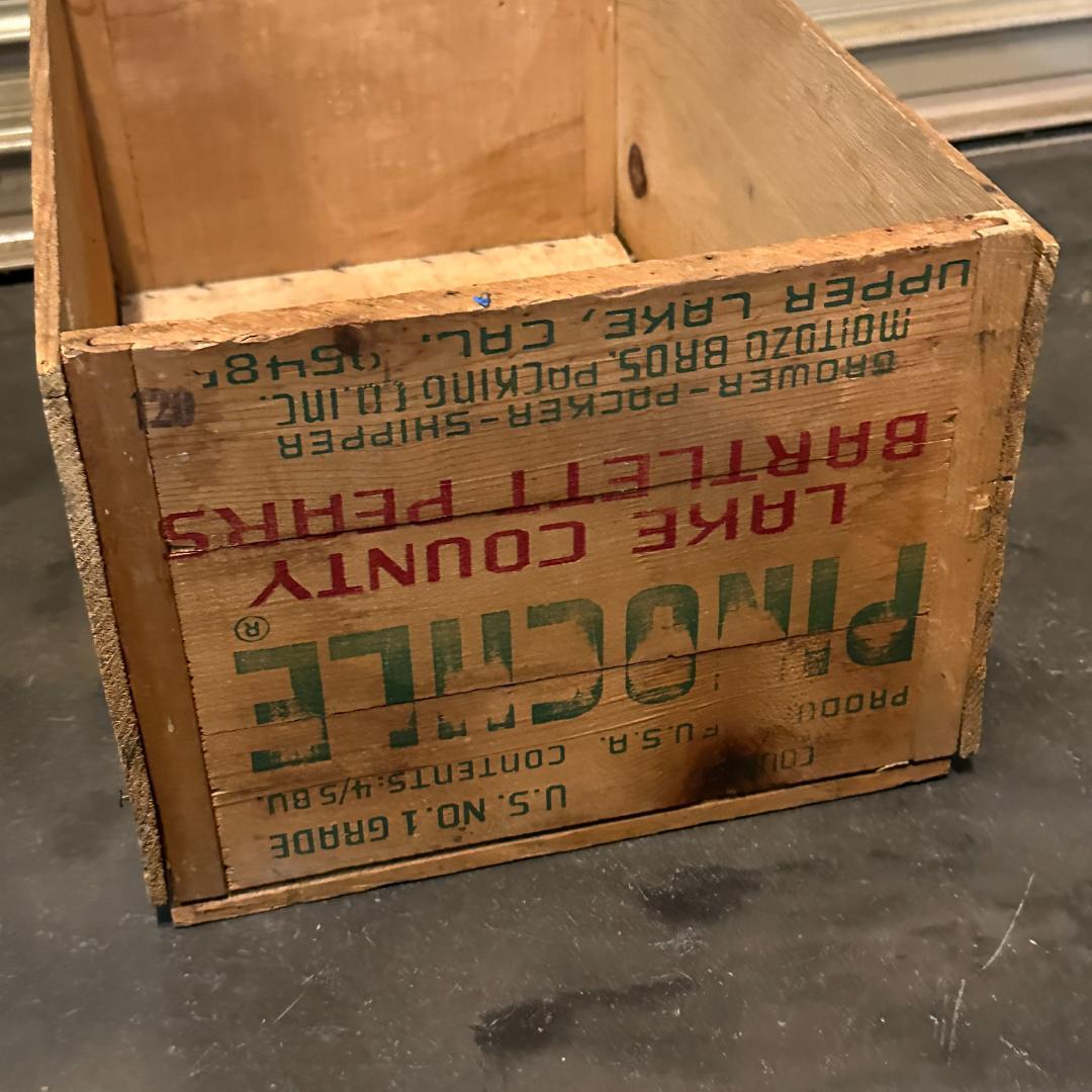 希少！アメリカ ビンテージ木箱 PINOCHLE 洋梨 運搬用 ウッドクレート