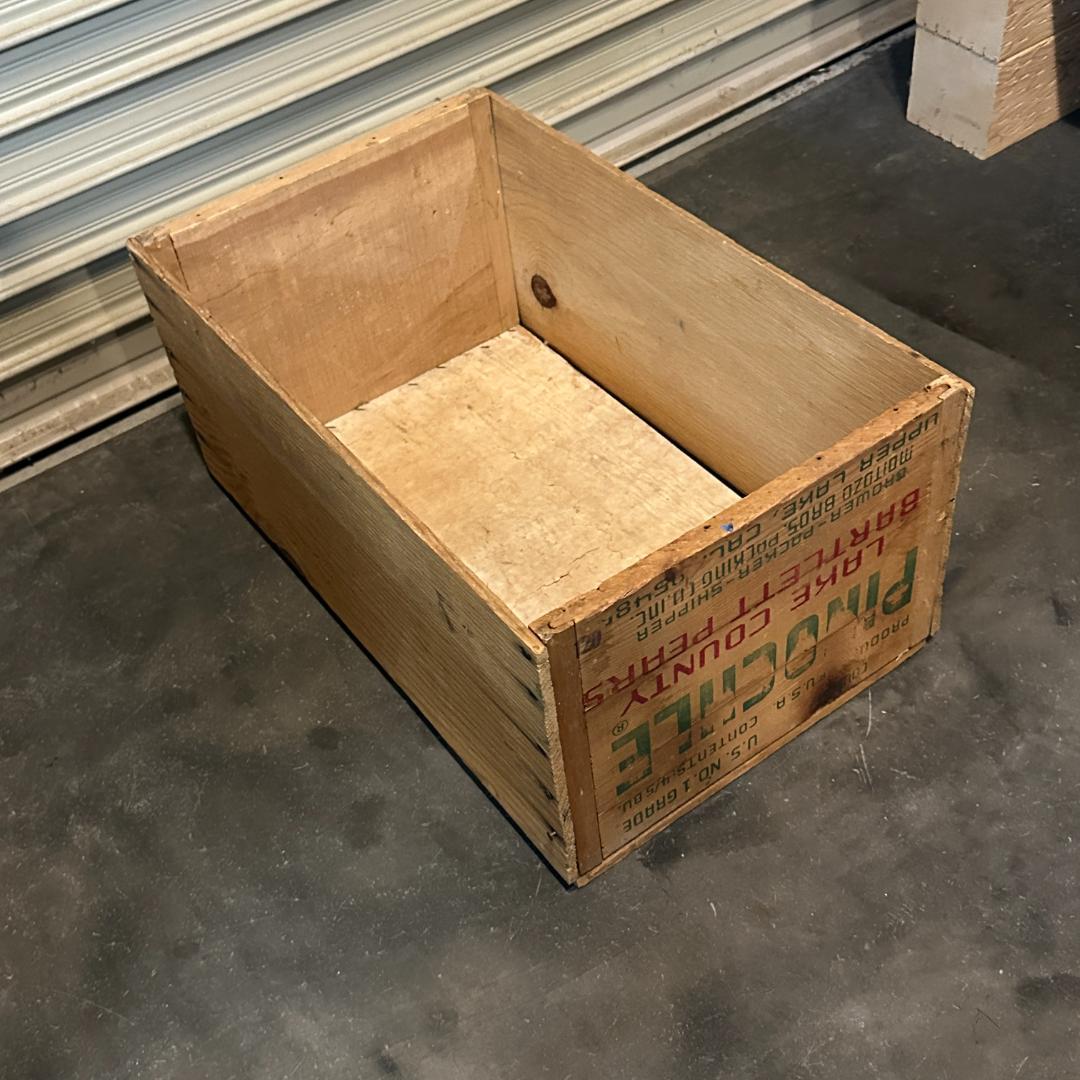 希少！アメリカ ビンテージ木箱 PINOCHLE 洋梨 運搬用 ウッドクレート