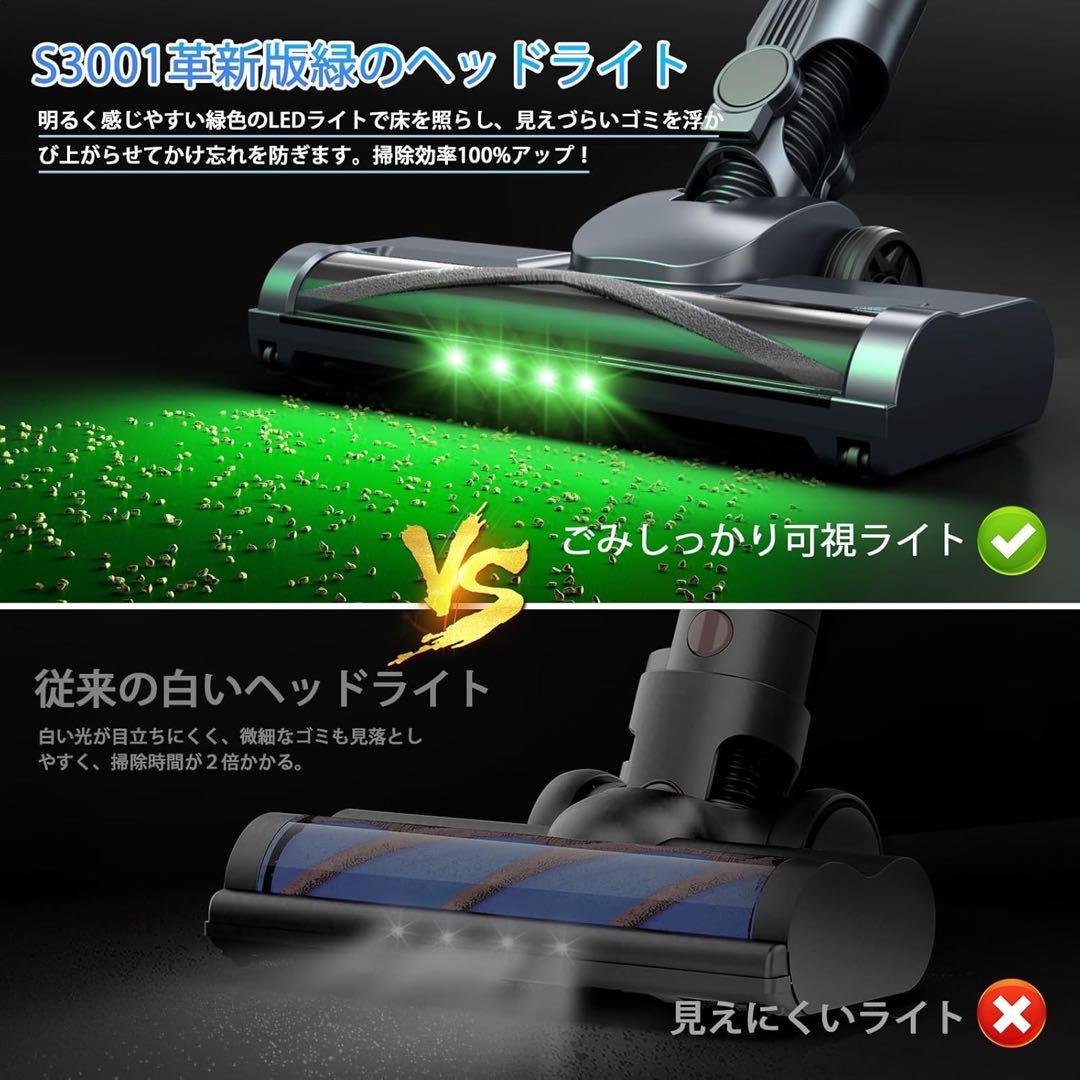 コードレス掃除機　75000Pa LEDライト　自立式　液晶ディスプレイ