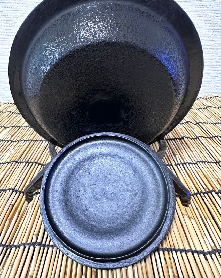 未使用品　工房和秋 金野 和秋作 １５型九重アラレ　南部鉄瓶　南部鉄器　鉄瓶