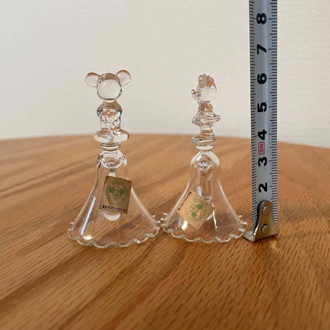 【豪華3点】シンデレラの靴＋小さなミッキー&ミニーのドアベル　ガラス製ディズニー