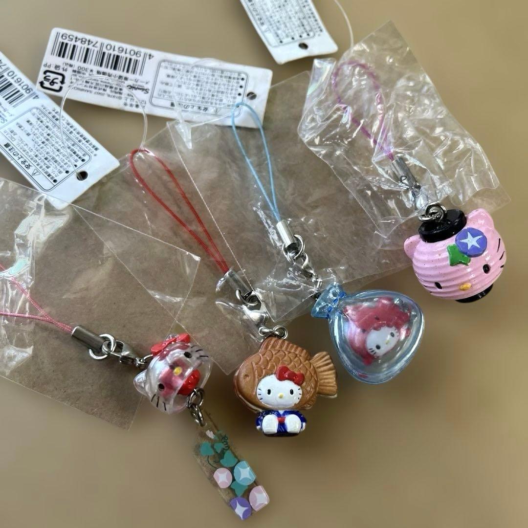 新品❤️ストラップ　キティ　風鈴　たい焼き 提灯　金魚　平成　レトロ　激レア