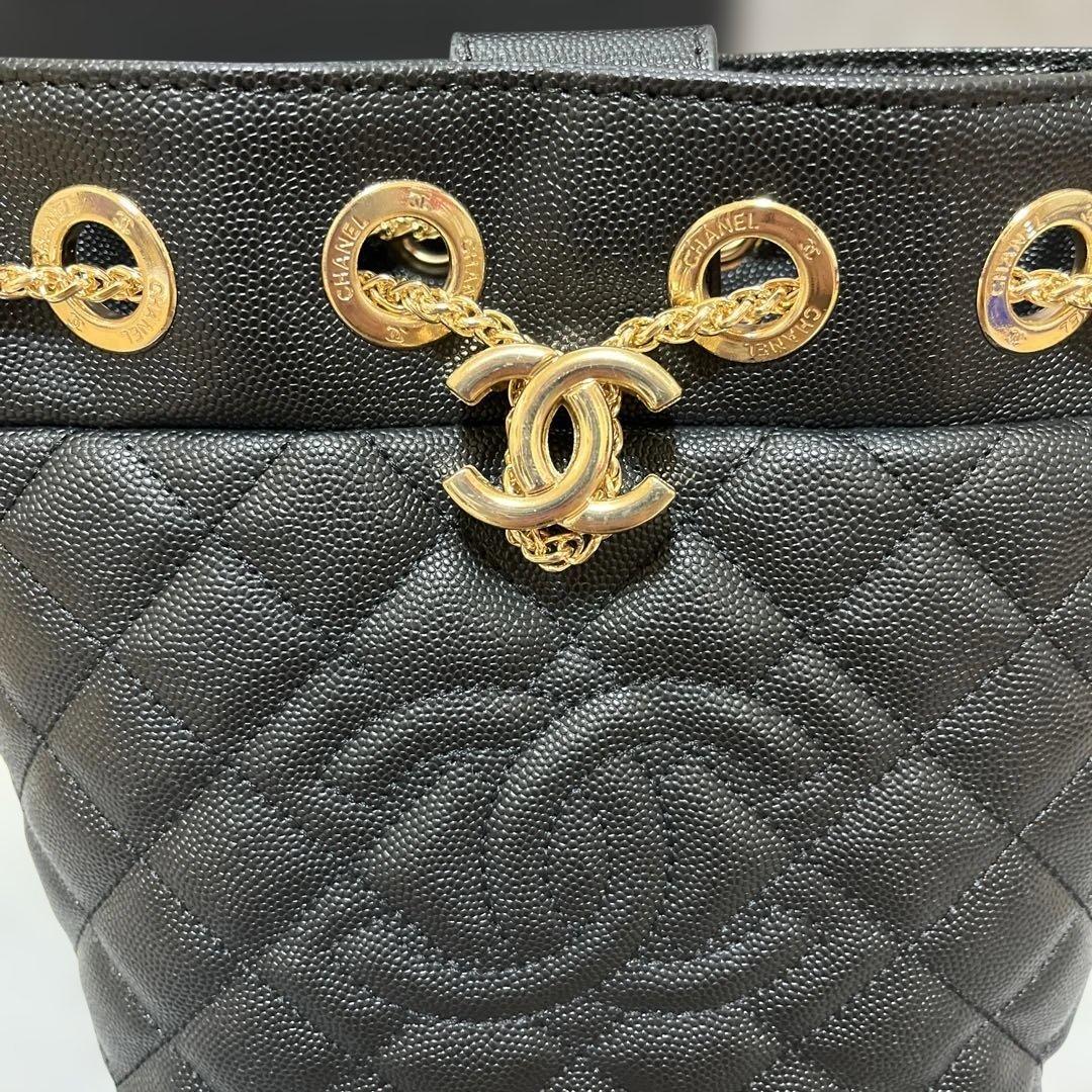 CHANEL 黒 キルティング ショルダーバッグ2WAY