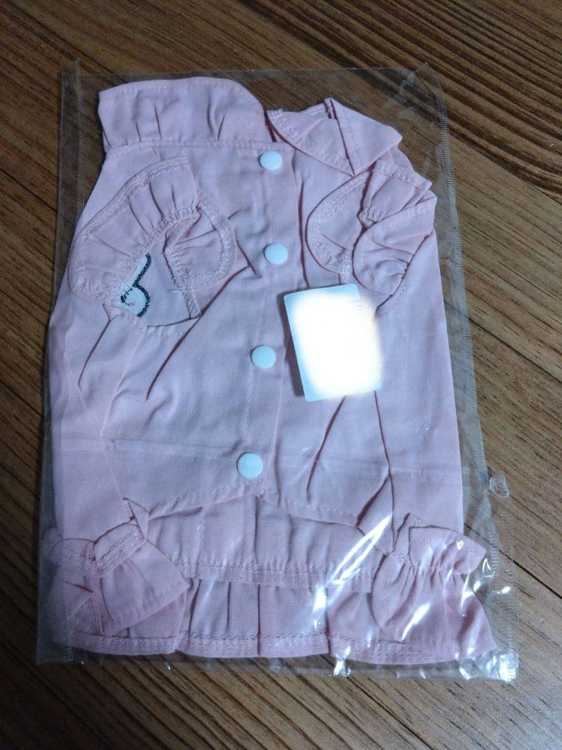 犬服 犬用 デニム ハーネス ワンピース 夏 小型犬 散歩用 ピンク XXL