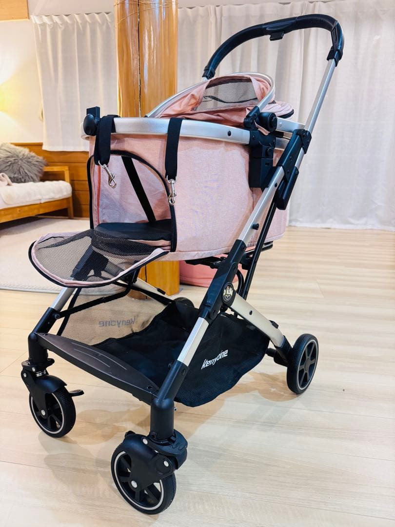 Kenyone ペットカート 分離型 折りたたみ　ピンク