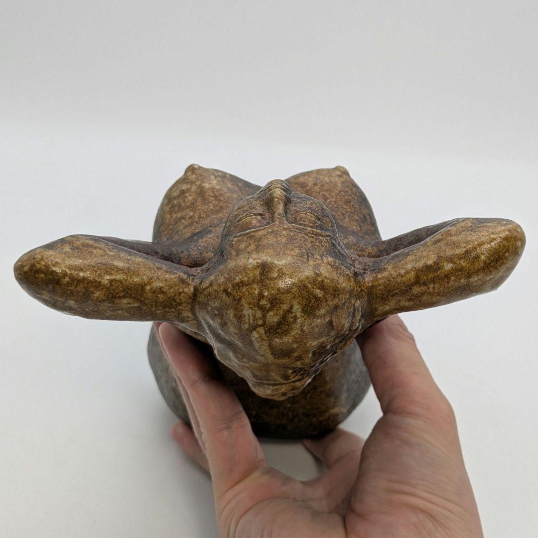 木南知加選 備前焼 裸婦像 共箱合布 置物 陶像 細工物 陶彫 オブジェクト