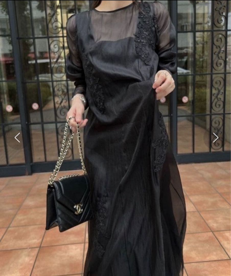 ウィルフリー オケージョン シアーモチーフ レース ワンピース セットワンピ