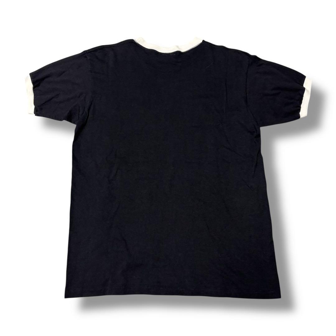 【Porn Star】90s USA製 Oval Logo Ringer Tee