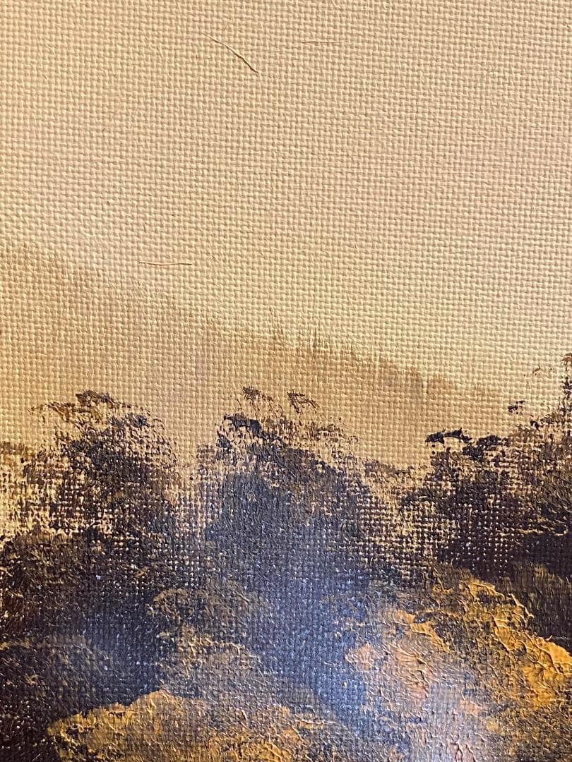 「真作」羽中田晴夫　風景画　油彩画　絵画　油彩画　F6号