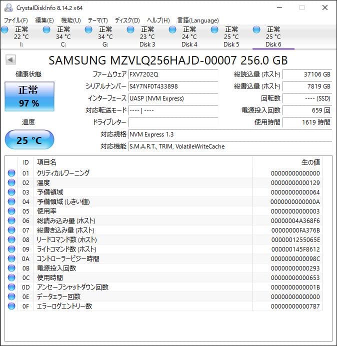 NVMe SSD 256GB　20枚セット