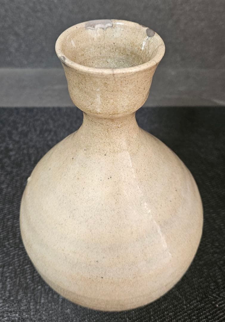 朝鮮古美術　朝鮮古陶磁器　古玩　李朝　堅手　広口　徳利　花入れ　茶道具　茶器