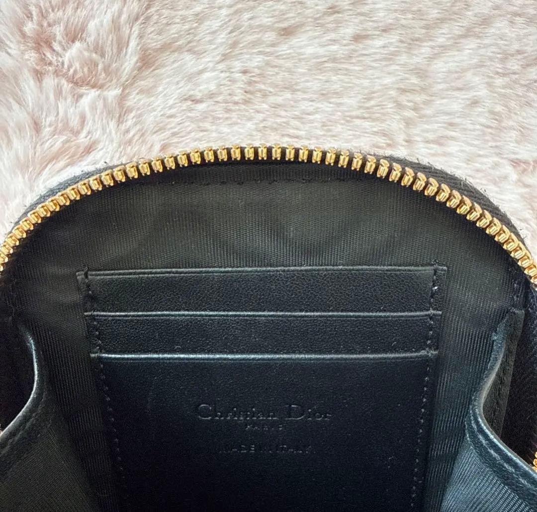 Ladydior フォンホルダー　カナージュラムスキン　保存袋付き