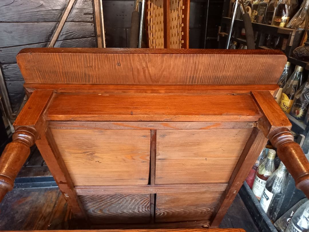 ジャパニーズ　ヴィンテージ　一枚板　天板　両側　引き出し　ローテーブル