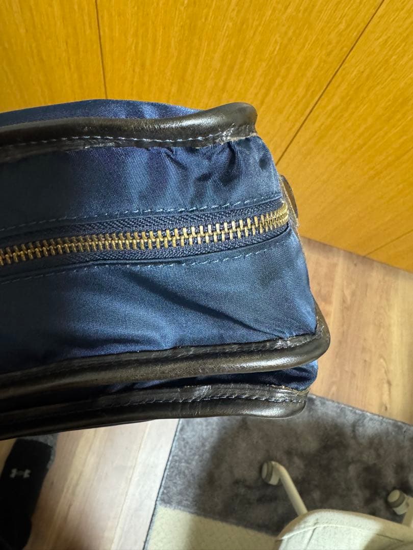 o*u様 フェリージ ビジネスバッグ 1993 ナイロン × レザー ネイビー